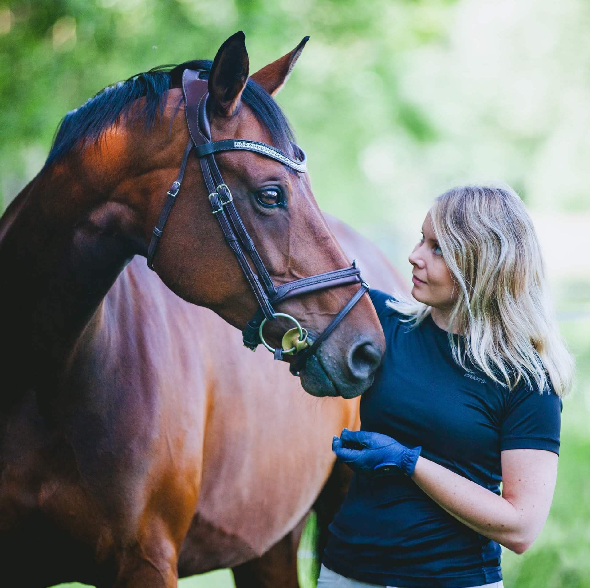 Johanna Svensson med häst